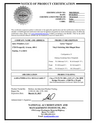 PR CERTIFICATE FL42376 R1 C CAC SUPERA DOORS SM NI015838.01