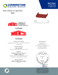 PR TECH DOCS FL42380 R0 AE 24GA LOKSEAM ON 22GA DECK