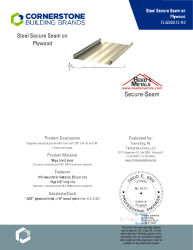 PR Instl Docs FL42380 R0 II 24ga SecureSeam on Plywood
