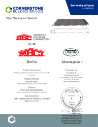PR TECH DOCS FL42380 R1 AE 26GA NAILSTRIP ON PLYWOOD