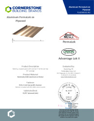 PR TECH DOCS FL42380 R2 AE 032 PERMALOK ON PLYWOOD