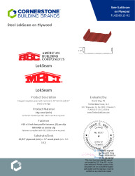PR TECH DOCS FL42380 R2 AE 24GA LOKSEAM ON PLYWOOD