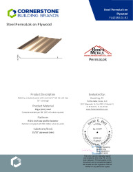PR TECH DOCS FL42380 R2 AE 26GA PERMALOK ON PLYWOOD