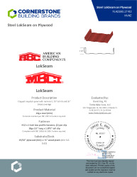 PR Instl Docs FL42380 R2 II 24ga LokSeam on Plywood HVHZ