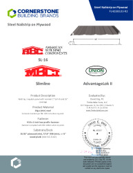 PR Instl Docs FL42380 R2 II 26ga Nailstrip on Plywood