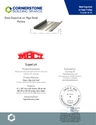 PR Instl Docs FL42382 R0 II 22-24ga SuperLok on 16ga Purlins