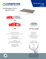 PR Instl Docs FL42382 R0 II 24-26ga COR on 16ga Purlins