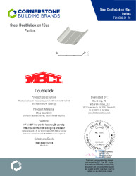 PR INSTL DOCS FL42382 R0 II 24GA DOUBLELOK ON 16GA PURLINS