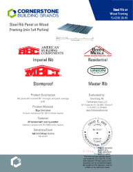 PR Instl Docs FL42382 R0 II 29ga RIB on 1x4 Purlins