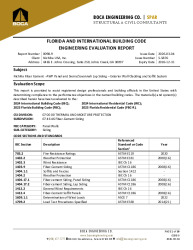 PR Instl Docs FL42392 R1 II FL42392 R1 II 0098-9-5-5876 FBC Evaluation Report AWP and Sierra-Savannah