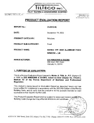 PR TECH DOCS FL42521 R0 AE PER DRWG 23-210 GIG WINDOWS DOORS