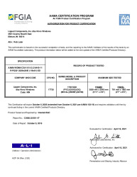PR CERTIFICATE FL44539 R1 C CAC (A) AAMA CPD NO. 17730 (119 X 81)