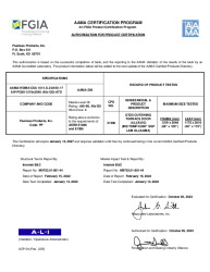 PR CERTIFICATE FL44549 R0 C CAC PEERLESS - GTD5 OUTSWING TERRACE DOOR (2) IMPACT   OCT. 2023