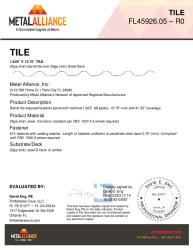 PR Instl Docs FL45926 R0 II 24ga Tile BDeck