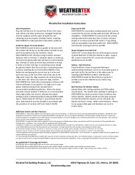 PR INSTL DOCS FL45958 R0 II WEATHERTEK INSTALLATION GUIDE