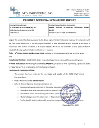 PR TECH DOCS FL45991 R0 AE EVALUATION REPORT  SPA100 FRENCH DOOR FBC 2023-SS