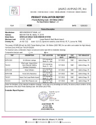 PR TECH DOCS FL46306 R0 AE SERIES 400 SINGLE HUNG-PA ER