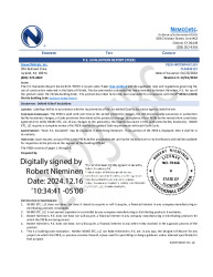 PR INSTL DOCS FL46439 R2 II 2024 12 16 FINAL PEER-HNTDMI-001 FL46439-R2