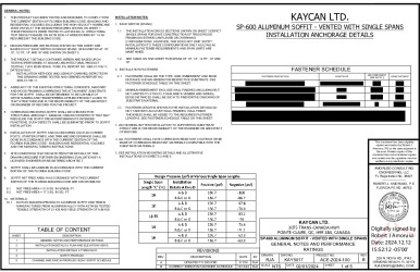 PR Instl Docs FL46503 R1 II KAY5017 RevB AlumSoffit SingleSpan ss