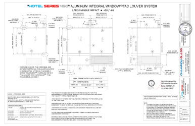 PR Instl Docs FL46572 R0 II Series 450 Window Louver Approval Drawings FINAL signed