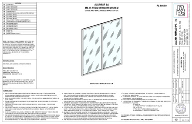 PR Instl Docs FL46589 R0 II MB-45 FIXED WINDOW SYSTEM-JA-1529-23-SS