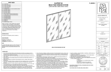 PR INSTL DOCS FL46589 R2 II MB-45 FIXED WINDOW SYSTEM-JA-1529-23-SS R2