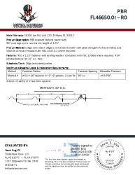 PR TECH DOCS FL46650 R0 AE 26GA PBR 16GA STRUCTURAL