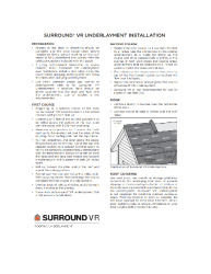 PR INSTL DOCS FL46667 R0 II SURROUND VR  INSTALLATION INSTRUCTIONS