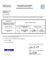 PR CERTIFICATE FL46674 R0 C CAC AAMA 3410 HS W-SUB-SILL AW-PG50-HS  MAY 2027 (EXT.5)