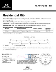 PR TECH DOCS FL46679 R1 AE RIB 29GA PLYWOOD