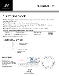 PR Instl Docs FL46679 R1 II 175 Snaplock plywood