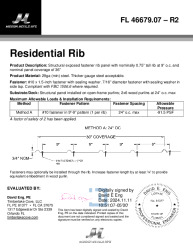 PR Instl Docs FL46679 R2 II Rib 29ga 2x