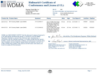 PR CERTIFICATE FL46709 R0 C CAC 449-H-073 32 33 8610 FRENCH DOOR SIDELITE