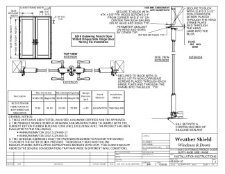 PR Instl Docs FL46709 R0 II 85-2634-07 8610 Outswing French Door with Butt Hinges Side Hinged Door