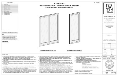 PR Instl Docs FL46752 R2 II MB-45 STOREFRONT ENTRANCE DOOR-JA-1233-24-SS R2