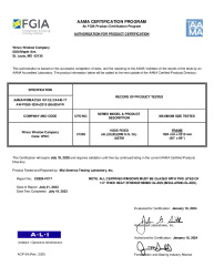 PR CERTIFICATE FL46799 R0 C CAC AAMA 1450S AW-PG80-FW NAFS-17