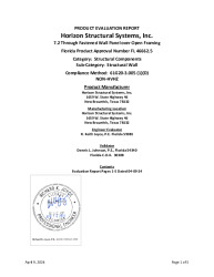 PR TECH DOCS FL46813 R0 AE 7.2 WALL PANEL EVALUATION REPORT