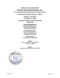 PR TECH DOCS FL46813 R0 AE HL-12 WALL EVALUATION REPORT