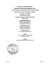 PR TECH DOCS FL46813 R0 AE PBU WALL EVALUATION REPORT