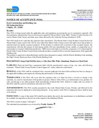 PR CERTIFICATE FL46817 R0 C CAC 20-0629.13 SNAP-CLAD PANEL .032 ALUMINUM OVER STEEL DECK