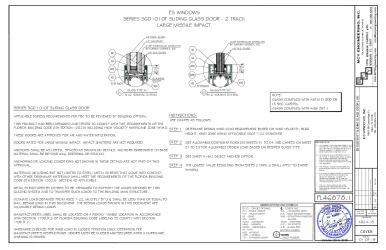 PR INSTL DOCS FL46878 R1 II SERIES 1010T SLIDING GLASS DOOR - 2 TRACK FL46878.1  AD24-18 REV10222025-SS