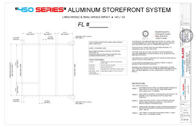 PR INSTL DOCS FL46902 R0 II SERIES 450 APPROVAL DRAWINGS SIGNED