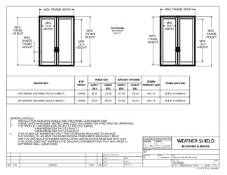PR Instl Docs FL46905 R0 II 45-25430 1507 Inswing Side-Hinged Impact Std ADA Nail Fin Clip Thru Frame