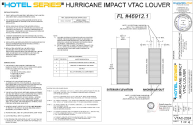 PR INSTL DOCS FL46912 R0 II HOTEL SERIES HURRICANE IMPACT VTAC LOUVER (1) SIGNED