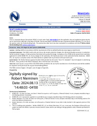 PR TECH DOCS FL46918 R0 AE 2024 08 13 FINAL PEER-HNRY-004.A NON-HVHZ FL46918