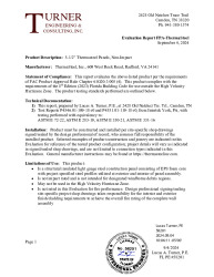 PR INSTL DOCS FL47019 R0 II EVALREPORT-THERMASTEEL