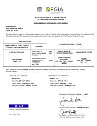 PR CERTIFICATE FL47073 R1 C CAC CPD 22312 - 3300 NARROW PW (2A)  IMPACT   FEB. 2025 LEVEL D DP 55 84X60