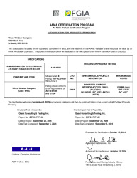 PR CERTIFICATE FL47093 R0 C CAC AAMA 8800 AW-PG80-FW - AAMA 506 - E MISSILE