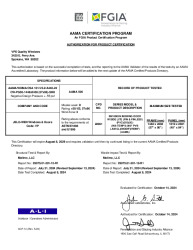 PR CERTIFICATE FL47109 R0 C CAC VPI WINDOWS - ENVISION INSWING DOOR W-SIDE LITE (FIN  FINLESS)  IMPACT   OCT. 2024