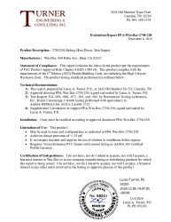 PR TECH DOCS FL47141 R0 AE EVALREPORTWIN-DOR-2750-250